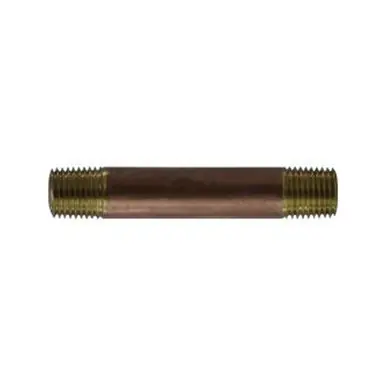Midland Industries 42026 - Nipple, 1/4" MPT x 1/4" MPT, 4" Brass