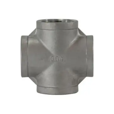 Midland Industries 62390 - Cross, 1/8" FPT x 1/8" FPT x 1/8" FPT x 1/8" FPT, Stainless Steel