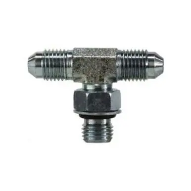 Midland Industries 6803NWO6 - Branch Tee, 3/8" MJIC x 3/8" MJIC x 3/8" Male ORB, Steel