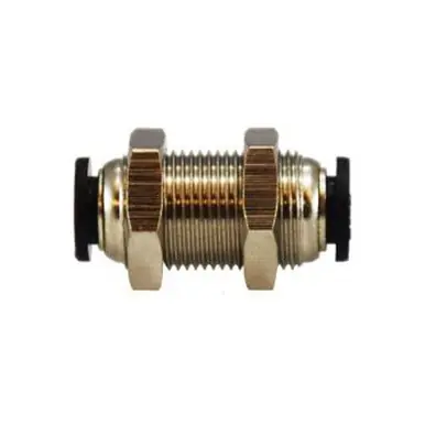 Midland Industries 20128C - Bulkhead Union, 3/8" Push-In x 3/8" Push-In, Composite