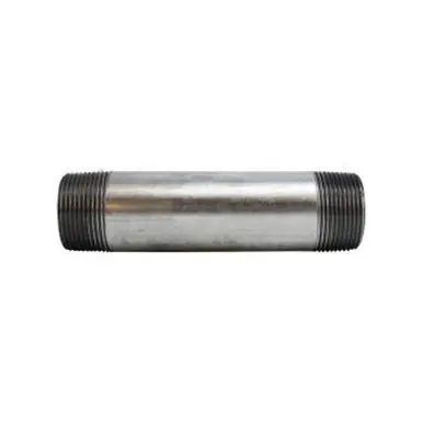Midland Industries 56133 - Welded Pipe Nipple, 1-1/4" MPT x 1-1/4" MPT, 10" L, Steel, Galvanized,
