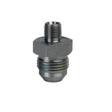 Midland Industries 2404-04-12 - Straight Connector, 1/4" Male 37° JIC Flared x 3/4" Male Pipe, Steel