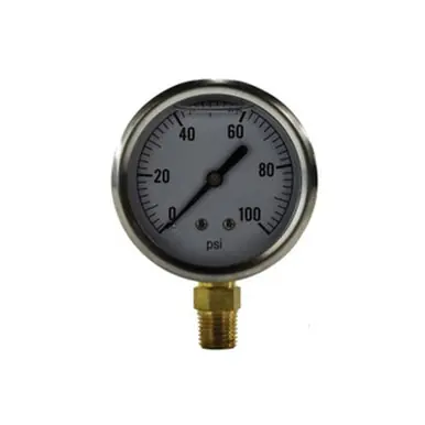Midland Industries 80080 - Pneumatic Pressure Gauge, 2-1/2" Dial, -30 to 0 psi Measuring Range,