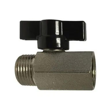Midland Industries 46930T - Mini Ball Valve, 1/8" Nominal, FPT x MPT, 450 psi Pressure, 32 to 176° F