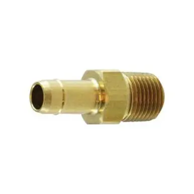 Midland Industries 21027 - Single Mini Adapter, 1/4" Barbed x 1/8" MIP, Brass