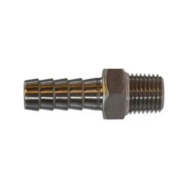 Midland Industries 73980 - Reducing Nose Nipple, 1-1/2" Hose Barbed x 1" Male BSP, Stainless Steel