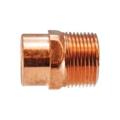 Midland Industries 77321 - Adapter, 1-1/4" MPT x 3/4" MPT, Copper