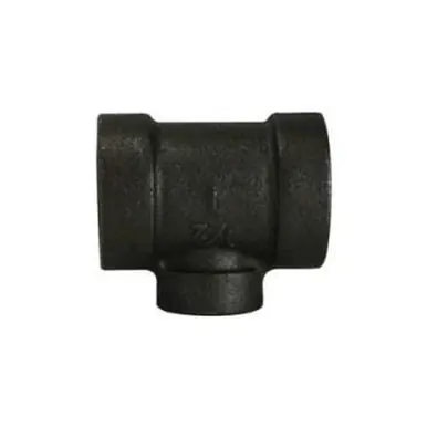 Midland Industries 69306 - Reducing Tee, 1-1/4" FPT x 1-1/4" FPT x 1" FPT, Iron, Black, XH Schedule,