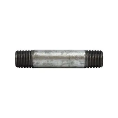 Midland Industries 58040 - Pipe Nipple, 3/8" MPT x 3/8" MPT, Close L, Steel, Galvanized, SCH 80