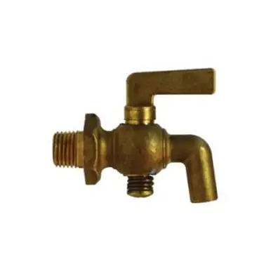 Midland Industries 46338 - Air Cock, 1/2" Nominal, MIP x Bibb Nose, Lever, Hex, Brass Body