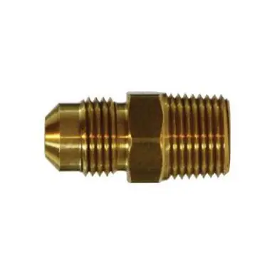 Midland Industries 10273 - Adapter, 5/8" Male Flared x 1/2" Male NPTF, Brass