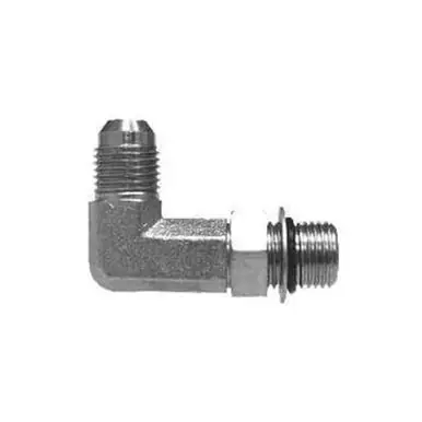 Midland Industries 6801NWO1624 - 90° Elbow, 1" Male 37° JIC Flaredd x 1-1/2" Male ORB, Steel