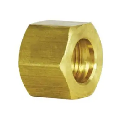 Midland Industries 18039 - Hex Nut, 1/2" Compression, Brass
