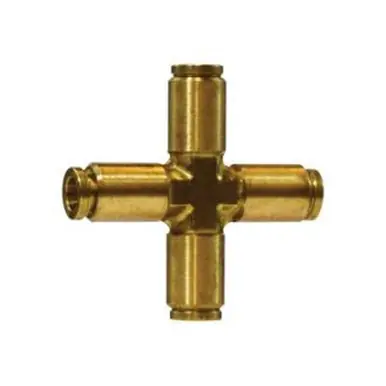 Midland Industries 20143 - Cross, 3/8" Push" Tube x 3/8" Push" Tube x 3/8" Push" Tube x 3/8" Push"
