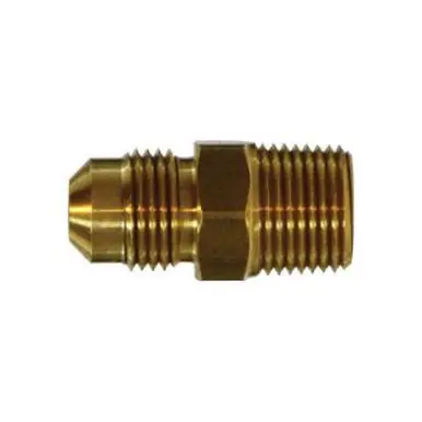 Midland Industries 10269L - Light Pattern Adapter, 1/2" Male Flared x 1/2" Male NPTF, Brass