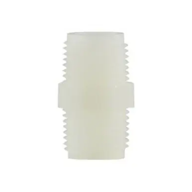 Midland Industries 28618W - Hex Nipple, 1-1/2" MPT x 1-1/2" MPT, Nylon, White