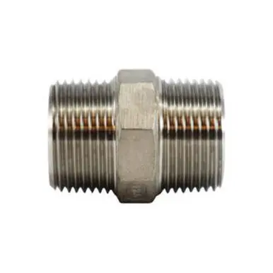 Midland Industries 62727 - Hex Nipple, 1-1/2" MPT x 1-1/2" MPT, Stainless Steel