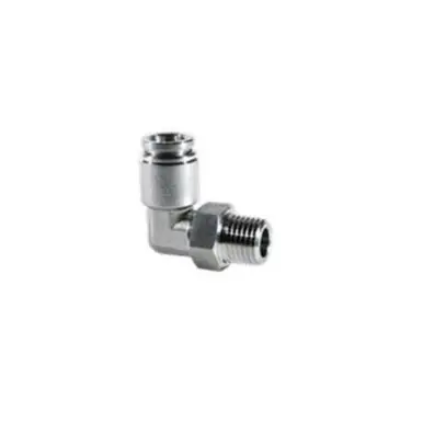 Midland Industries 20538SS - 90° Swivel Elbow, 5/16" Push-to-Connect x 1/4" MPT, Stainless Steel