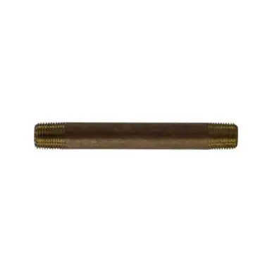 Midland Industries 40002 - Seamless Pipe Nipple, 1/8" MPT x 1/8" MPT, 1-1/2", Brass