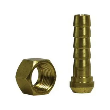 Midland Industries 28853 - Swivel Adapter, 8" Hose Barbed x 8" Female BSPP, Brass, Nickel-Plated