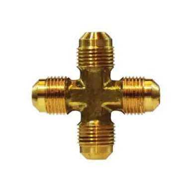 Midland Industries 10375 - Cross, 3/8" SAE 45° Flared x 3/8" SAE 45° Flared x 3/8" SAE 45° Flared x