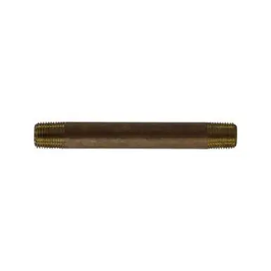 Midland Industries 40007 - Seamless Pipe Nipple, 1/8" MPT x 1/8" MPT, 4" Brass