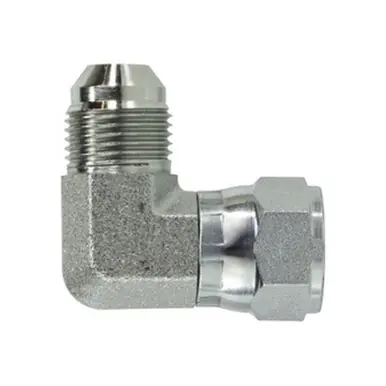 Midland Industries 650068 - 90° Swivel Elbow, 9/16" MJIC x 3/4-16 Female JIC, Steel