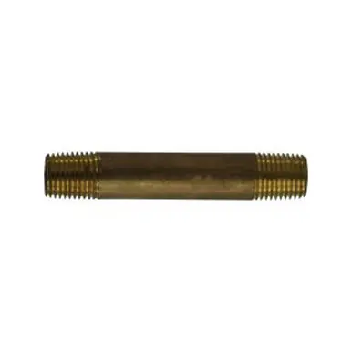Midland Industries 40023 - Seamless Pipe Nipple, 1/4" MPT x 1/4" MPT, 2-1/2", Brass