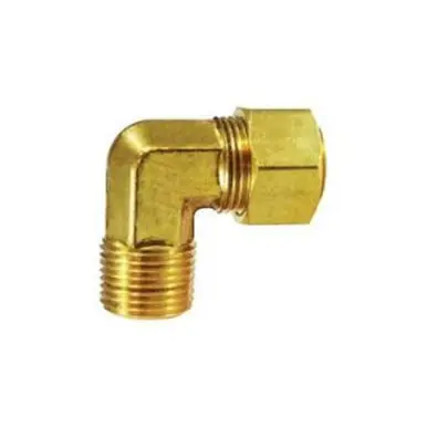 Midland Industries 26220B - 90° Elbow w/ 26001 Captive Sleeve Nut, 1/8" Compression x 1/8" NPT(M)F,
