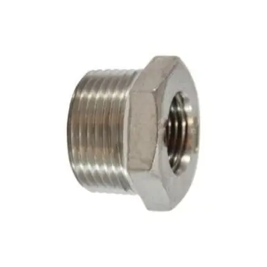 Midland Industries 62547 - Reducer Hex Bushing, 2-1/2" MPT x 3/4" FPT, Stainless Steel, 150 lb