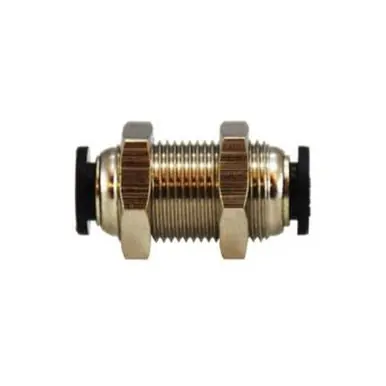 Midland Industries 20129C - Bulkhead Union, 1/2" Push-In x 1/2" Push-In, Composite