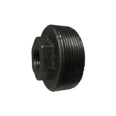 Midland Industries 64519 - Reducer Hex Bushing, 1-1/2" MPT x 1/4" FPT, Iron, Galvanized