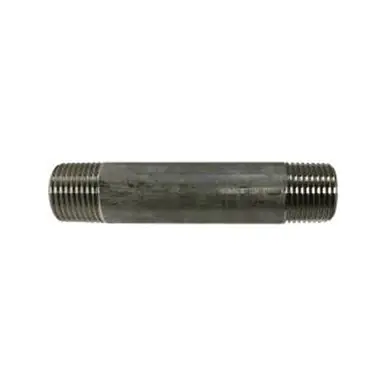 Midland Industries 48053 - Welded Pipe Nipple, 3/8" MPT x 3/8" MPT, 9" L, Stainless Steel, SCH 40