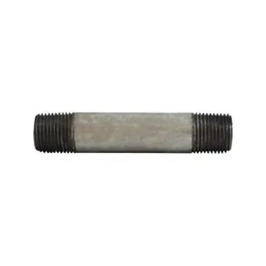 Midland Industries 56044 - Welded Pipe Nipple, 3/8" MPT x 3/8" MPT, 3" L, Steel, Galvanized, SCH 40