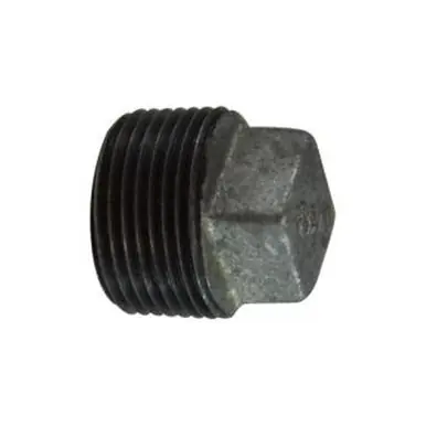Midland Industries 64655 - Cored Square Head Plug, 1" MPT, Iron, Galvanized