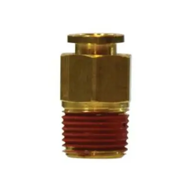 Midland Industries 20048 - Straight Connector, 1/8" Tube OD x 1/8" Male NPTF, Brass
