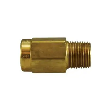Midland Industries 46568 - Check Valve, 1/2" Nominal, FPT x MPT, Brass Body, Domestic