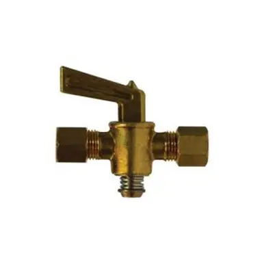 Midland Industries 46142 - Shut-Off Cock, 3/8" Nominal, Male Compression, forged Brass Body