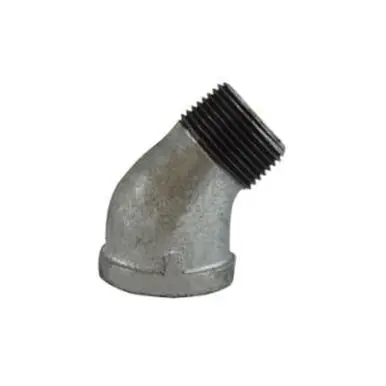 Midland Industries 64211 - 45° Street Elbow, 4" MPT x 4" FPT, Iron, Galvanized, 150 lb
