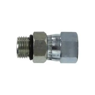 Midland Industries 6402O812 - Swivel Adapter, 1/2" Male ORB x 3/4" 37° JIC, Steel