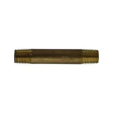 Midland Industries 40027 - Seamless Pipe Nipple, 1/4" MPT x 1/4" MPT, 4-1/2", Brass