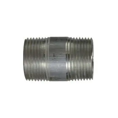 Midland Industries 76109 - Pipe Nipple, 1" MPT x 1" MPT, 6" L, Aluminum