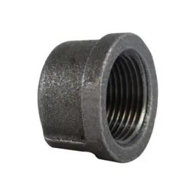 Midland Industries 65476 - Cap, 1-1/4" FPT, Iron, Black, 150 lb