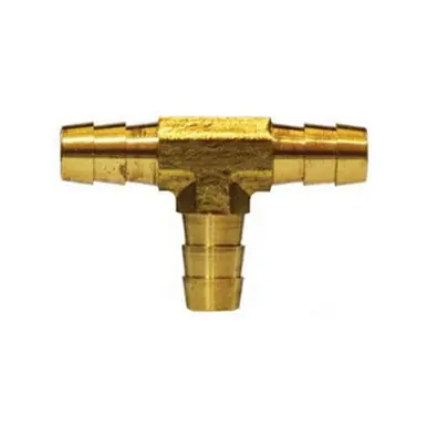 Midland Industries 32128SS - Tee, 3/8" Hose Barbed x 3/8" Hose Barbed x 1/4" MIP, Stainless Steel