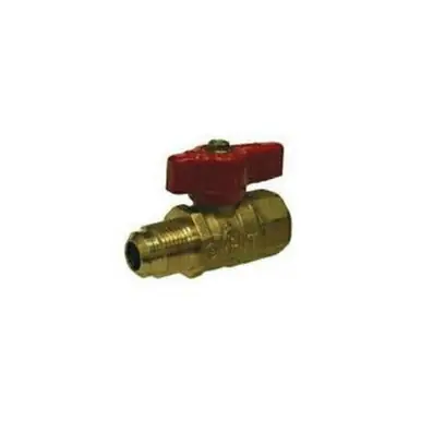 Midland Industries 943350 - Gas Ball Valve, 15/16 x 3/4" Nominal, Flared x FIP, 125 psi Pressure,