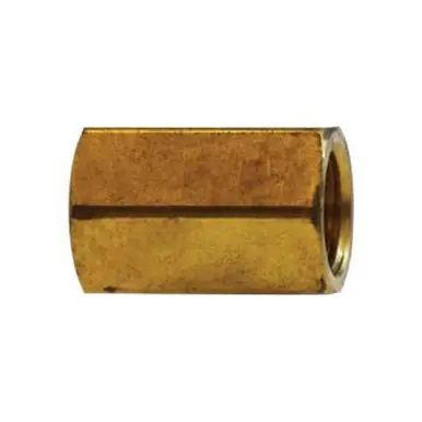 Midland Industries 10135 - Hex Union, 1/4" Female Flared x 1/4" Female Flared, Brass