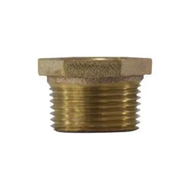 Midland Industries 80110-1208 - Hex Bushing, 3/4" MPT x 1/2" FPT, Brass