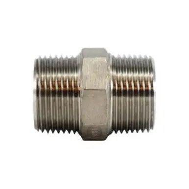 Midland Industries 63727 - Hex Nipple, 1-1/2" MPT x 1-1/2" MPT, Stainless Steel
