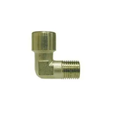 Midland Industries 28912 - Elbow, 1/4" Male BSP x 1/4" Female BSP, Brass, Nickel-Plated