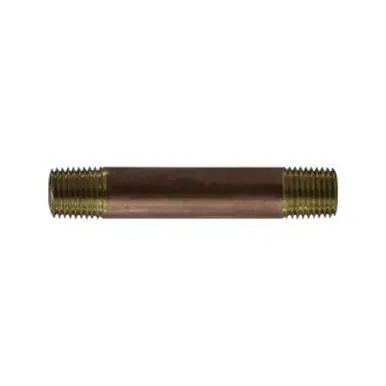Midland Industries 42024 - Nipple, 1/4" MPT x 1/4" MPT, 3" Brass